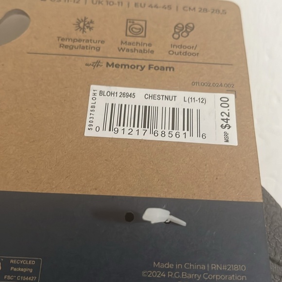 Dearfoam Men’s Fleece-lined Slippers - Picture 6 of 6